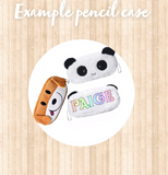 Personalised plush pencil case